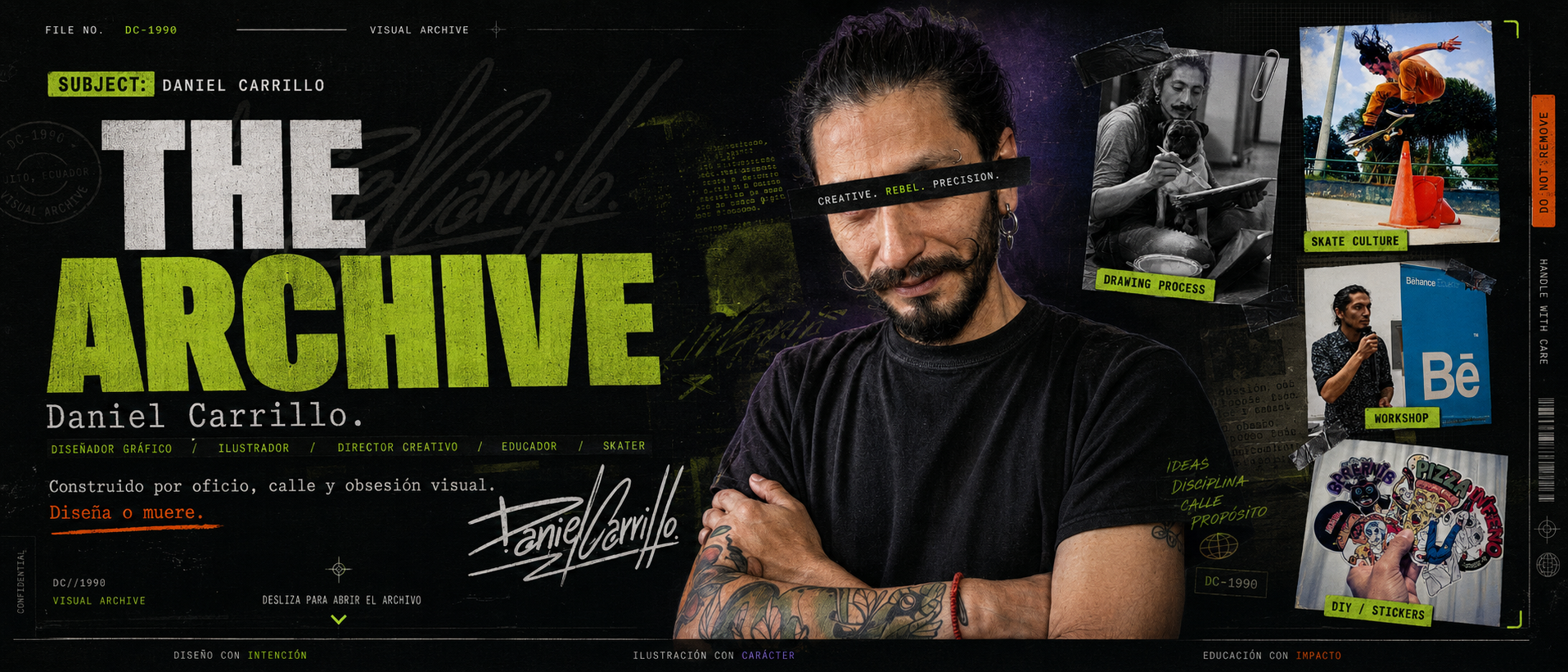 The Archive — Daniel Carrillo visual biography banner